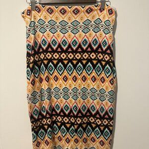 Papermoon Multicolor Tribal Print Knit Skirt – Size M
